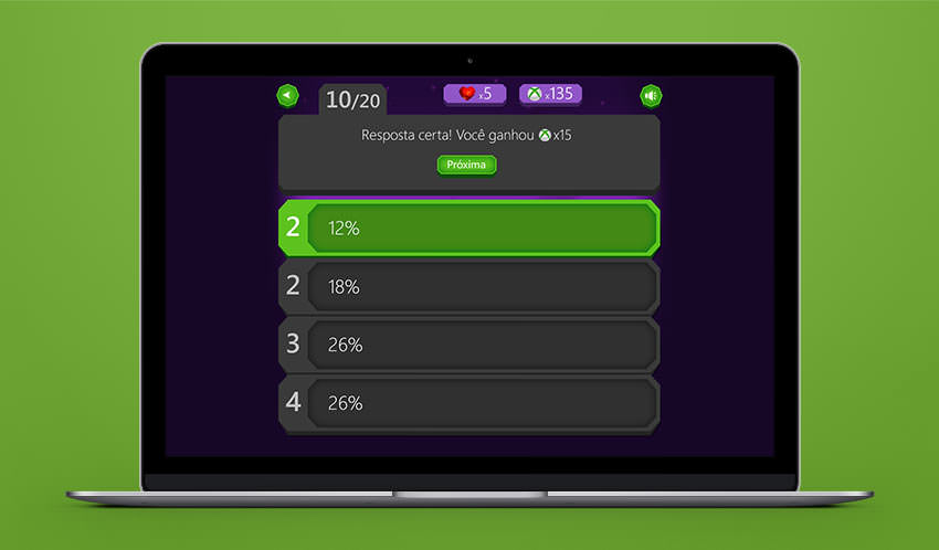 Plataforma de Treinamento Gamificada Microsoft - Quiz